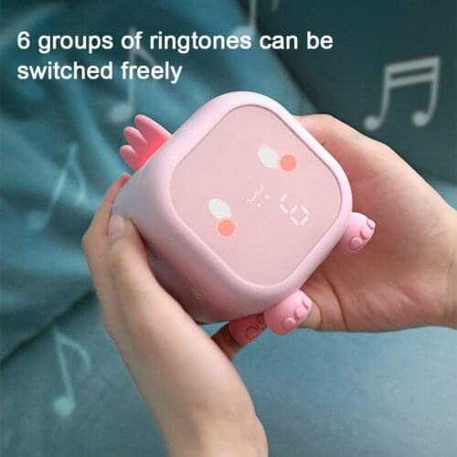 New Kids Silicone Alarm Clock Cute Dinosaur Digital Clock For Kids Bedside Clock ChildrenS Sleep Trainer Wake Up Night Light