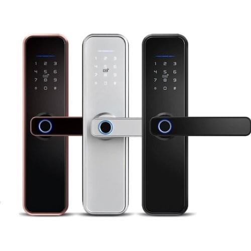 New Keyless Security Electronic Intelligent Main Gate Fingerprint Digital Handle Door Tuya Smart Locks