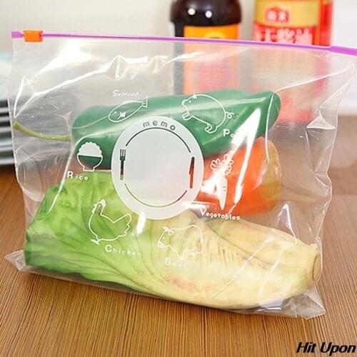 10pcs/Set Reusable Fresh Zipper Bag Freezing Heating Food Saran Wrap Storage Bag Ziplock Mylar Plastic Bags Kitchen Accessories