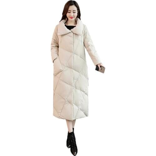 Women Winter Jacket Parkas New Solid Lengthen Thicken Outerwear Loose Plus Size Single-breasted Female Down Cotton Jacket T390