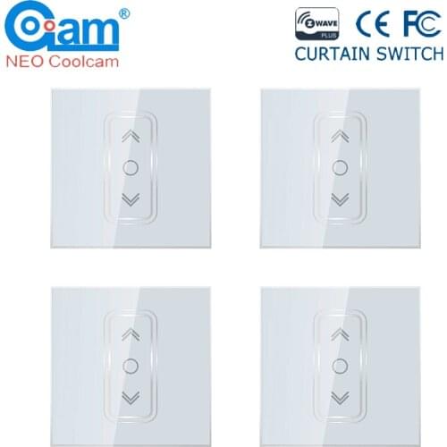 NEO Coolcam 4pcs/lot Smart Home Z Wave Plus Smart Curtain Switch for Electric Motorized Curtain Blind Roller Shutter EU 868.4Mhz
