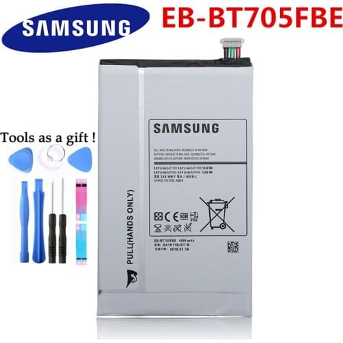 SAMSUNG Tablet Battery EB-BT705FBE For Samsung Galaxy Tab S 8.4 T700 T705 Replacement Battery 4900mAh