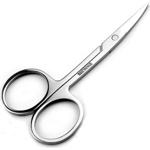 Professional Cuticle Manicure Curved Scissor Eyebrow Scissors Eye Brow Hair Trimming