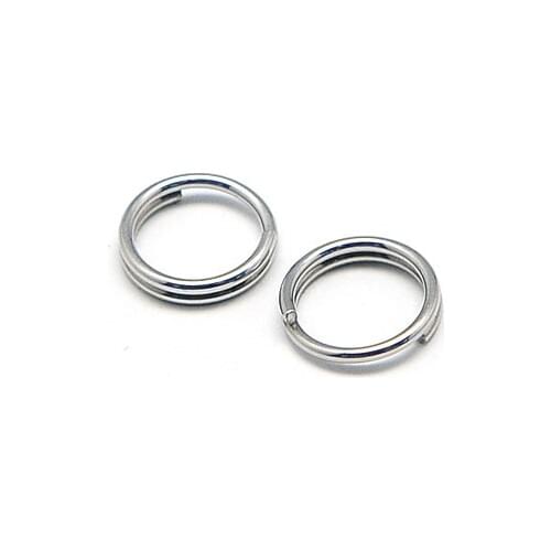6x1.2mm 5000pcs/bag 304 Stainless Steel Double Loops Jump Rings Split Rings 304 Stainless Steel Color