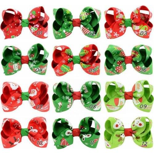 Christmas Baby Hair clips Girl Barrettes Mini Hairpins hair accessories 12Colors