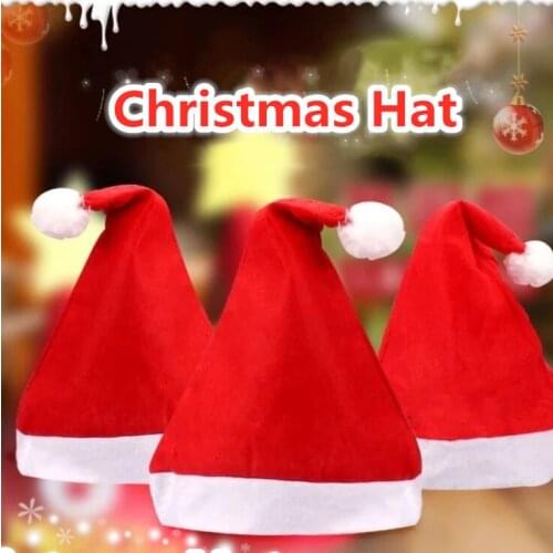 Christmas adult children red classic Christmas Hat Christmas decorations