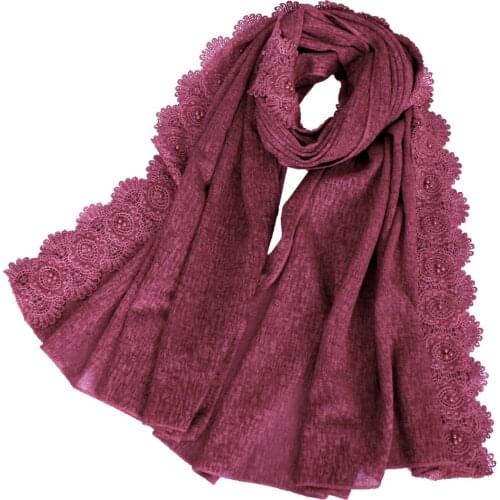 2020 floral lace hijab scarf maxi stretchy wraps cotton bandhnu shawls muslim scarves headband wraps islamic scarves pashmina