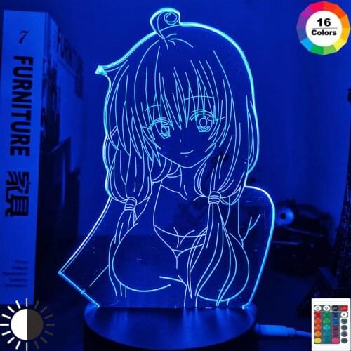 To Love Ru Lala Satalin Deviluke Led Night Light for Bedroom Decor Nightlight Birthday Gift Anime 3d Lamp To Love Ru