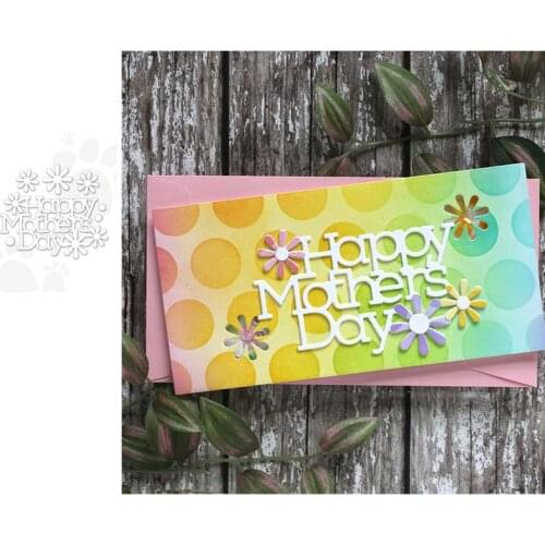 Creative Happy Mothers Day Metal Cutting Dies Stamps DIY Scrapbooking Paper Handmade Album Stamp Die Sheets Greeting Card 2021