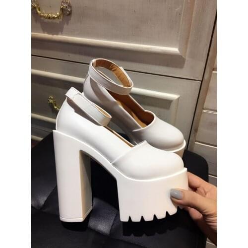 European and American nightclub dj bar ds performance shoes 15cm thick super high heel thick bottom waterproof table womens