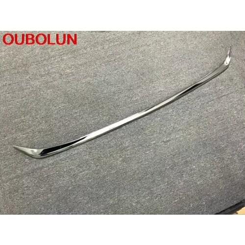 OUBOLUN Exterior Accessories For Toyota Camry XV70 2018 Front Head Bumper Trim Car Cover Styling ABS Chrome