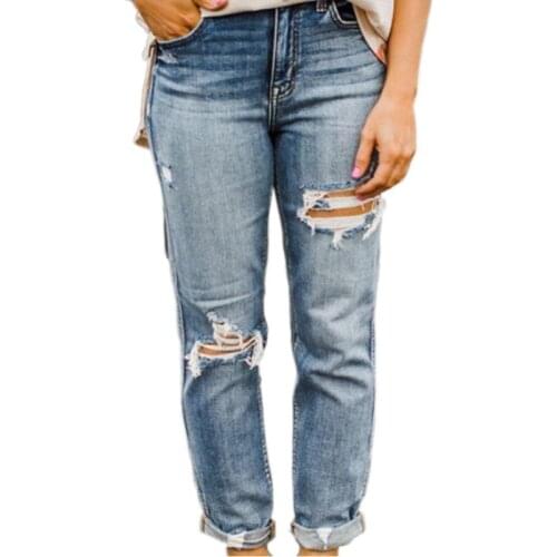 WIRELESS AGE Womens Boyfriend Jeans