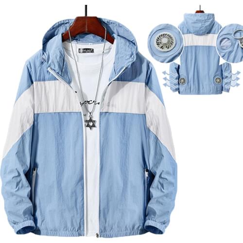 Japanese Fan Air Conditioning Jacket Summer Cooling Electric Factory Fan Cooling Coat anti Heatstroke sun protection outfit top