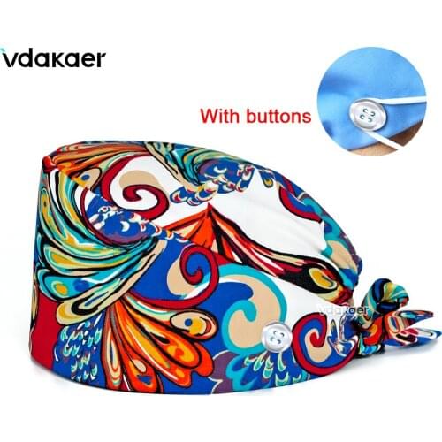 Women nurse hat beauty salon Pet hospital surgical cap doctor dentist pharmacy lab scrub hat clinic clinical hats surgical hat