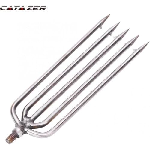 1Pcs Stainless Steel Fishing Spear Durable 5 Prongs Harpoon Barbed Hook Outdoor Hunting Tool Fishing Tackle Accessory