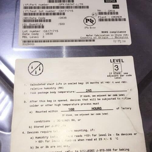 10pcs SPX1587AT-L/TR SPX1587AT-L SPX1587 package TO-263 new original