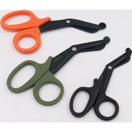 100Pcs/Lot Scissors Medical Emergency Canvas Field Equip Hot Shears Shearing Regulations Emt With Fine Teeth Survival Rescue