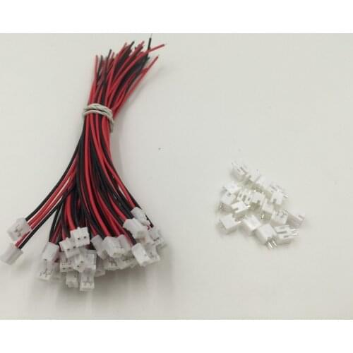 20 SETS Mini Micro JST 2.0 PH 2-Pin Connector plug with Wires Cables 100MM