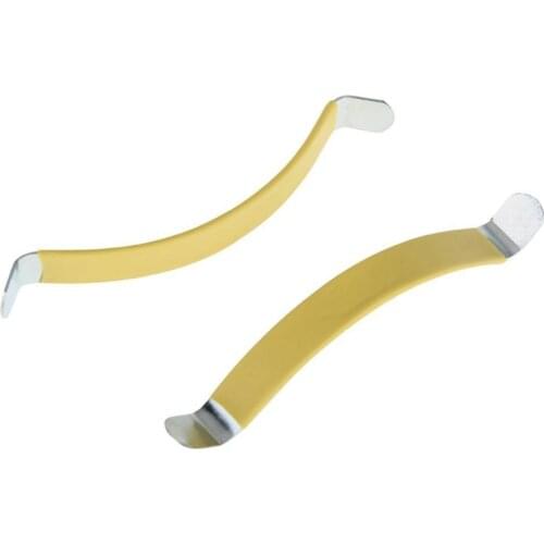 2Pcs Metal String Spreaders Guitar Luthier Tool for Cleaning Fretboard Yellow