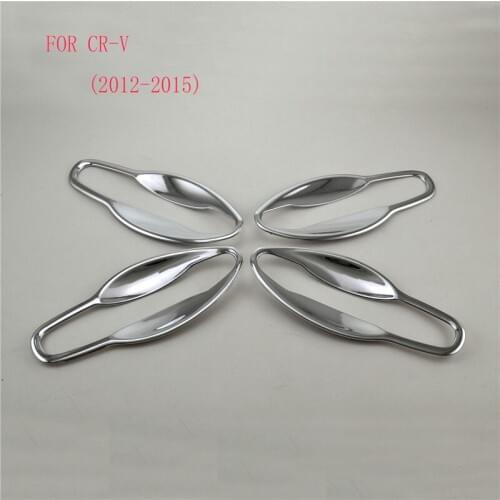 Car Styling For Honda CRV CR-V 2012 2013 2014 ABS Chrome Door Handle Bowl Cover Cup Insert Trims Decoration Frame Stickers 4Pcs