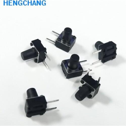 6x6x8mm 2pin DIP Tactile Tact Mini Push Button Switch Micro Switch Momentary 100pcs/lot