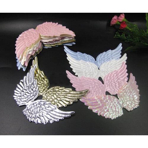 13cm Angel Wing Applique Double Sided Fairy Wings Patches Costume Doll Clothing Accessories for DIY Ornament