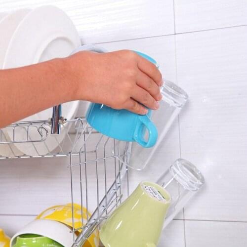 Large Dish Drying Rack Cup Drainer 2-Tier Strainer Holder Tray Stainless Steel Kitchen Accessories In Stock