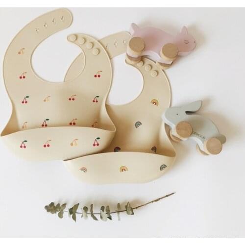 Kid Bib Silicon Bpa Free Washable Infant Apron Toddler Stuff Meal Eating Burp Cloth Bibs with Pocket Waterproof Scarf for Babies