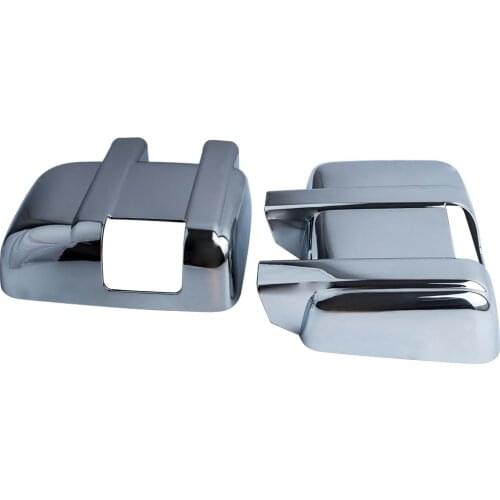 Chrome Door Full Mirror Cover LH+RH For Ford F250 F350 F450 Super Duty 2008-2016