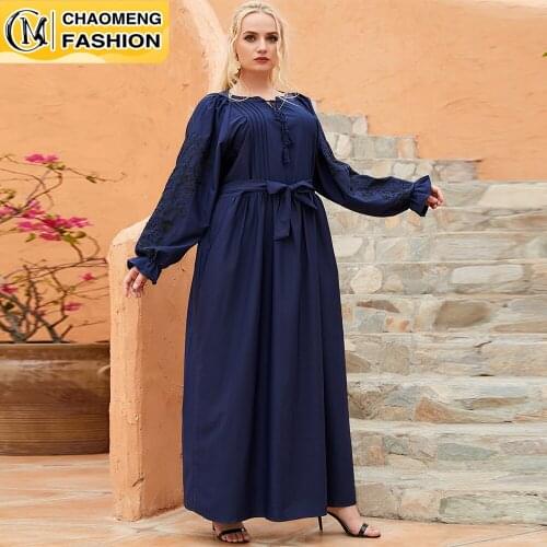 Eid Dubai Abaya Elegant Fashion Plus Size Hijab Dress Turkey Kaftan Islam Clothing Muslim For Women Vestidos Arabic Maxi Robe