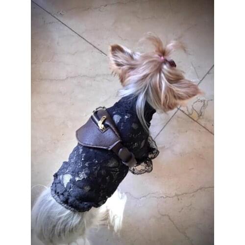 New Style Pet Dog Leather Messenger Bag Crossbody Bags Backpack Carrier For Small Dogs Schnauzer Yorkie Pomeranian YHB07