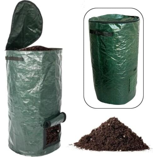 LETAOSK New Dark Green 80L Compost Bin Bag Garden Kitchen Organic Waste Disposal Composter