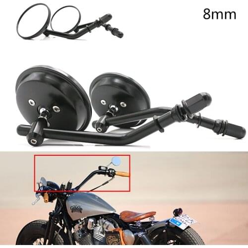 Motorcycle Mirrors Retro Rearview Mirrors Aluminum Motorcycle Mirror 8Mm For Harley Sportster 883 1200 Iron 883