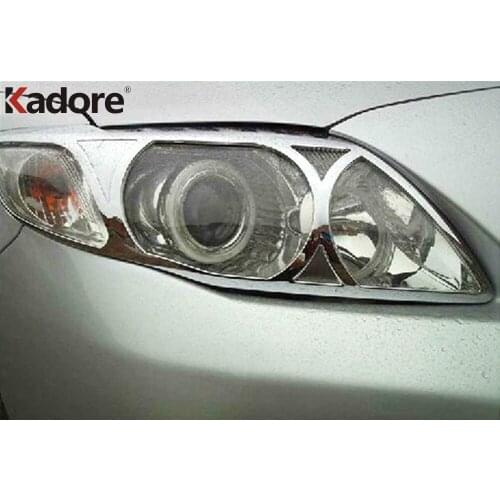 For Toyota Corolla 2010 2011 ABS Chrome HeadLight HeadLamp Cover Trim Front Lamp Frame Sticker Auto Accessories Car-styling