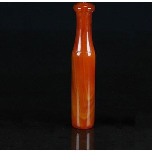 Natural Red Agate Cigarette Holder Mens Jade Stone Vintage Cigarette Accessories Wholesale