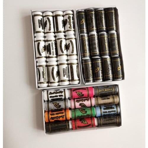 Drop Shipping 100% Polyester 402 Sewing Thread 200 Yards 12 Roll/box Colorful White Black Thread DIY Apparel Sewing Accessory