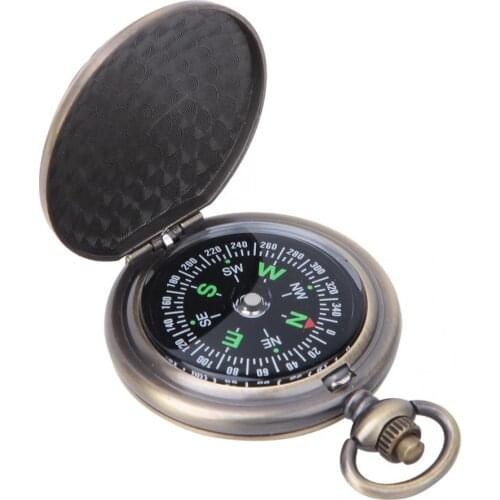 Outdoor Portable Navigation Compass Zinc Alloy Flip-open Pocket Watch Compass Outdoor Camping Hiking Watch Compass