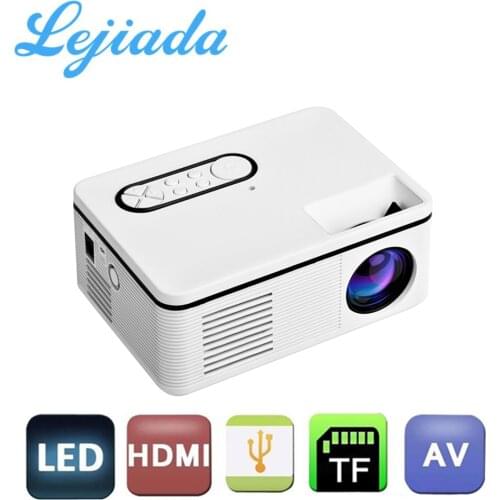 LEJIADA S361 Portable Mini LED Projector HDMI-Compatible Supports HD 1080P Video Player Home Media Player Built-In Speaker