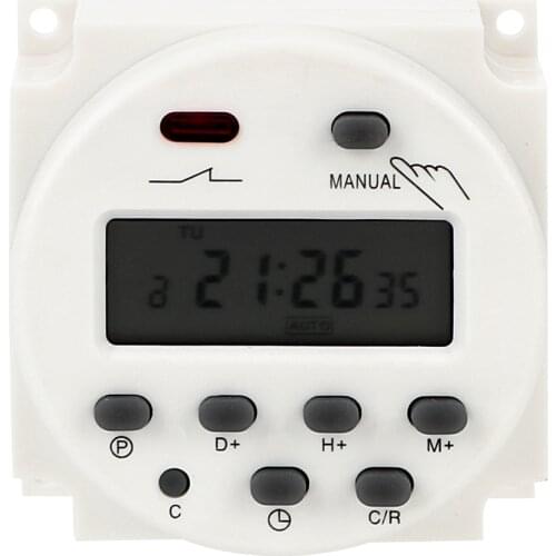 Daily Weekly Programmable Timer Time Control Switch Digital LCD Electronic Auto On/Off Relay AC 220-250V