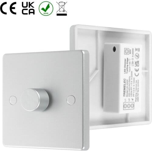Adjustable LED Dimmer Light Switch Lighting Control Ceiling Fan Speed Control Switch Wall Button Dimmer Switch 220V 200W
