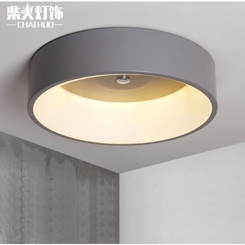 Modern minimalist led ceiling light North European art restaurant bedroom lamp ring living room office lighting