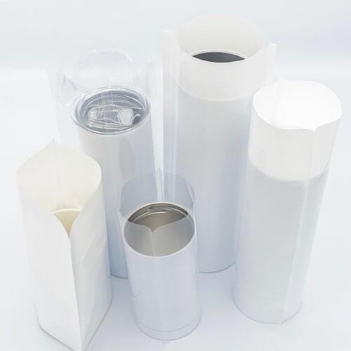 SUB150170 White Sublimation Shrink Wrap Heat Transfer Printing Film Sublimation Shrink Film for Wine Tumbler