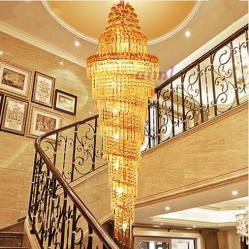 LED 31W-40W Contemporary And Contracted Luxury Villa Stair Lamp Double Entry Stair Light Big Pendant Lamps 110-240V