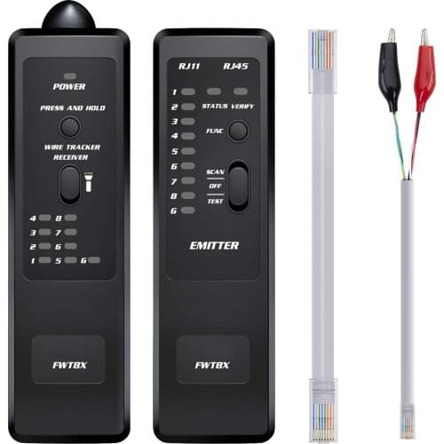 Upgraded Network Cable Tester Wire Tracker Line Finder Ethernet LAN Network Cable Collation Wire Toner with Flashlight
