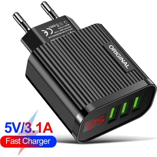 48W Quick Charger 3.0 USB Charger for Samsung iPhone 7 8 11 Pro Xiaomi mi10 Tablet QC 3.0 Fast Wall Charger US EU UK Plug Adapte