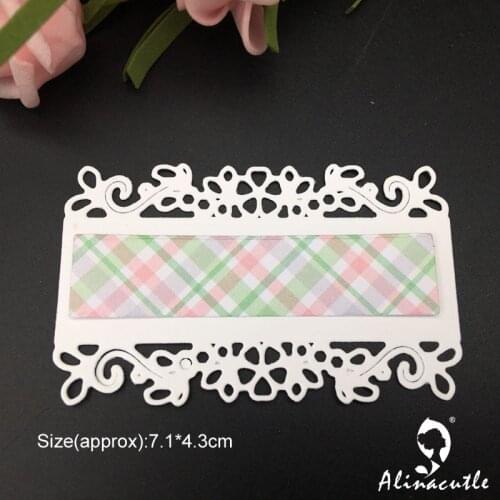 Die Cut Metal Cutting die Flowr Edge Banner Scrapbooking Paper Craft Handmade Card Punch Art Cutter Alinacutle