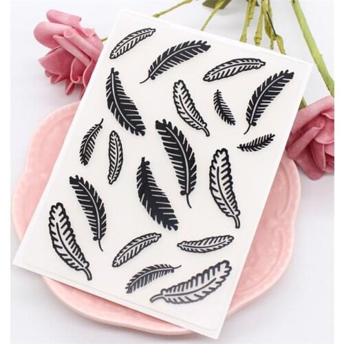 YPP CRAFT Feather Plastic Embossing Folders for DIY Scrapbooking Paper Craft/Card Making Decoration Supplies