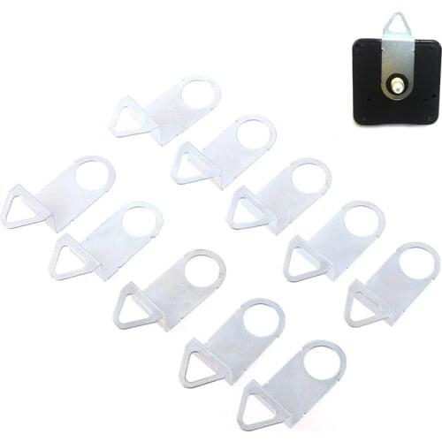10pcs/lot Sliver Color Alloy Wall Clock Hooks DIY Clock Movement Mechanism Metal Hanging Accessories