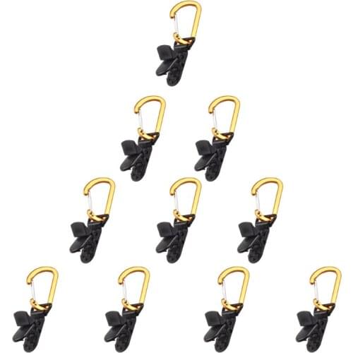 10 Pcs Heavy Duty Tarp Clips Awning Clamps Lock Grips Windproof Plastic Tent Fixed Clip for Outdoor Camping Canopy