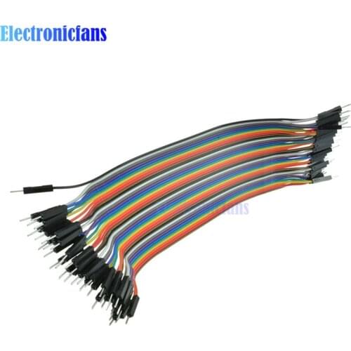 40PCS 20cm male to male 2.54MM 1P-1P Dupont cables